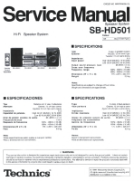 Technics - SBHD-501 - Service manual 